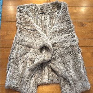 Love Token Rabbit Fur Vest Small